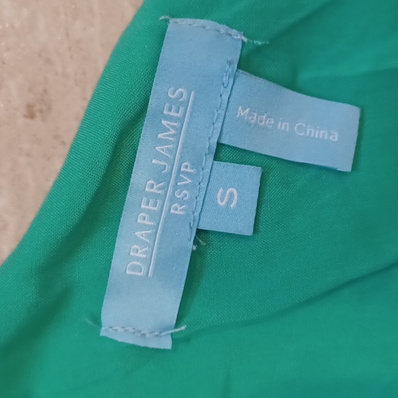 Draper James RSVP Green Floral One Shoulder Flounce Rayon Dress - Picture 4 of 7